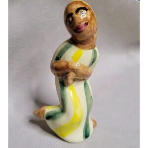 Ceramic figurine Shearwater Colorful 1995 Pottery Lady Dancer Hand On Stomach